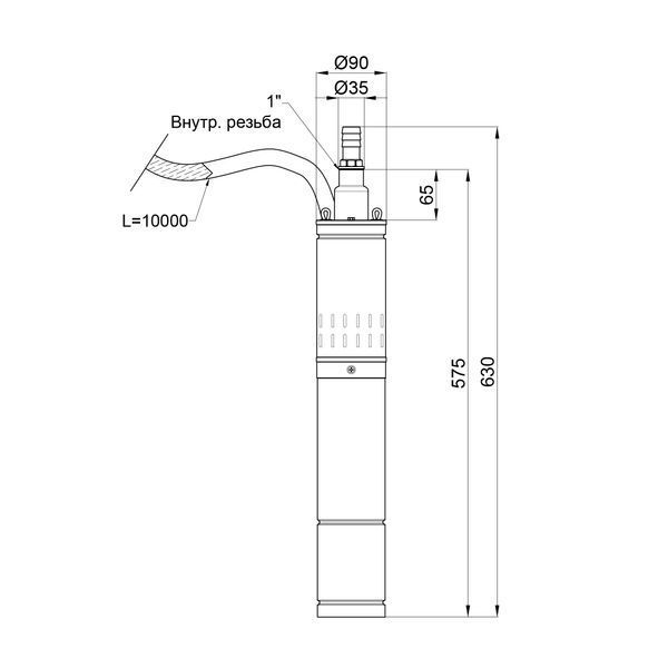Насос заглибний шнековий Thermo Alliance 4QGM1,8-50-0,5 TA4QGM18500505 фото