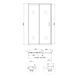 Душові двері в нішу Qtap Taurus CRM209-1.C6 90-100x185 см, скло Clear 6 мм, покриття CalcLess TAUCRM2091C6 фото 2