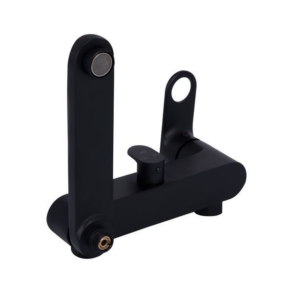 Душова система універсальна Qtap Jay на три споживача (з виливом) QTJAY111BLM45549 Black Matt QTJAY111BLM45549 фото