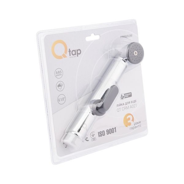 Лійка для гігієнічного душу Qtap Rucni округла QTCRMA021 Chrome/Black QTCRMA021 фото