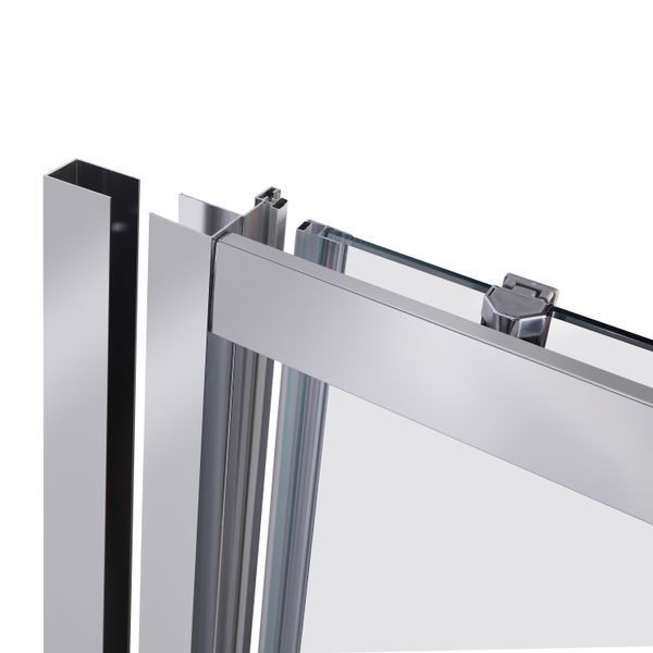 Душові двері в нішу Qtap Taurus CRM201-11.C6 110-120x200 см, скло Clear 6 мм, покриття CalcLess TAUCRM201112C6 фото