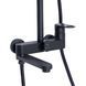 Душова система універсальна Qtap Jay на три споживача (з виливом) QTJAY111BLM45549 Black Matt QTJAY111BLM45549 фото 3