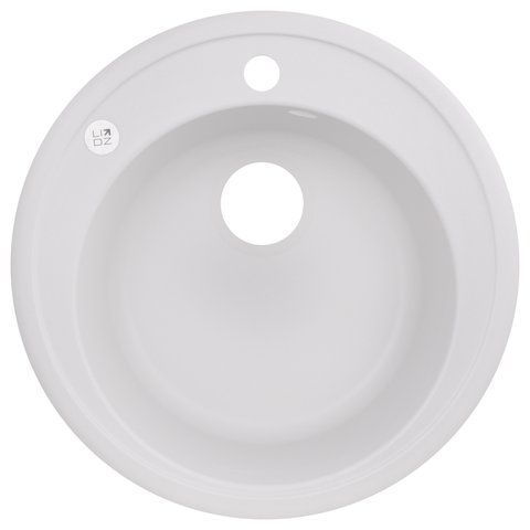 Кухонна мийка Lidz D510/200 WHI-01 (LIDZWHI01D510200) LIDZWHI01D510200 фото