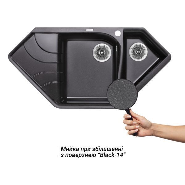 Кухонна мийка з додатковою чашею Lidz 1000x500/225 BLM-14 (LIDZBLM141000500225) LIDZBLM141000500225 фото