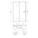 Душові двері в нішу Qtap Taurus CRM2012-13.C6 120-130x185 см, скло Clear 6 мм, покриття CalcLess TAUCRM201213C6 фото 2