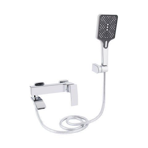 Змішувач для ванни Qtap Swan Cascada з поворотним виливом (з душовим гарнітуром) QTSWA260CRM45565 Chrome QTSWA260CRM45565 фото