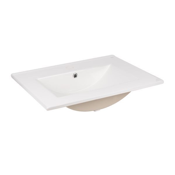Комплект Qtap Virgo 600х580х437 White/Whitish oak тумба підвісна + раковина урізна QT1872TPА6013060CW QT1872TPА6013060CWWO фото