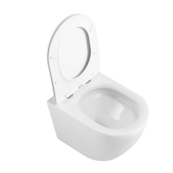 Унітаз підвісний Qtap Robin Ultra Quiet безобідковий з сідінням Soft-close 520x365x365 мм WHITE QT13332381AW фото