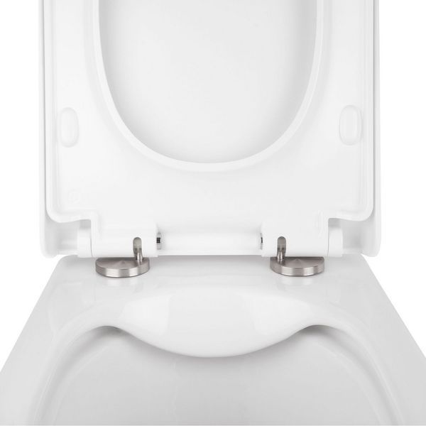 Готове рішення Qtap для ванної кімнати: підвісний унітаз Tern Rimless + комплект інсталяції Nest 4 в 1 (лінійна клавіша Chrome) QT1733052ERW0133M425M08381CRM фото