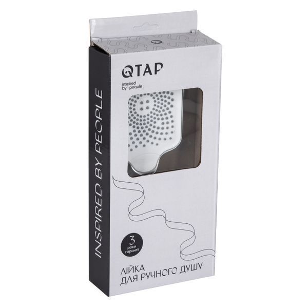 Лійка для ручного душу Qtap Rucni 145x95 мм прямокутна QTRUC125CRM45777 Chrome/White QTRUC125CRM45777 фото