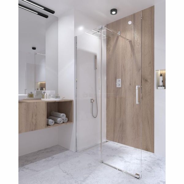 Готове рішення Qtap 15: Стіна Walk-In GLIDE, 120x190 + Лінійний трап 800 мм GLICRM2012C844856 фото