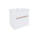 Комплект Qtap Virgo 600х580х437 White/Whitish oak тумба підвісна + раковина урізна QT1872TPА6013060CW QT1872TPА6013060CWWO фото 1