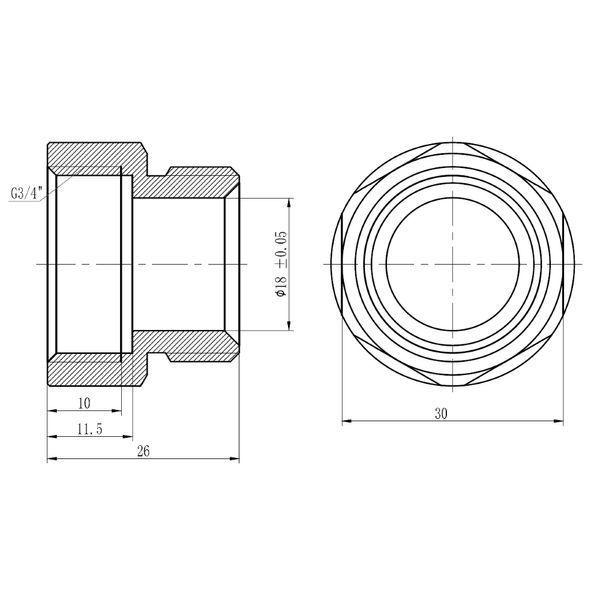 Муфта обтискна SD Forte 20х3/4" В SF171W2020 SF171W2020 фото