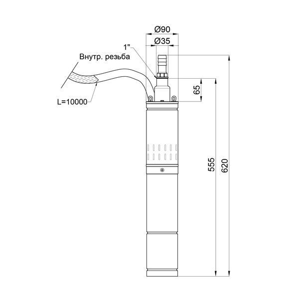 Насос заглибний шнековий Thermo Alliance 4QGM1,2-50-0,37 TA4QGM1250037037 фото