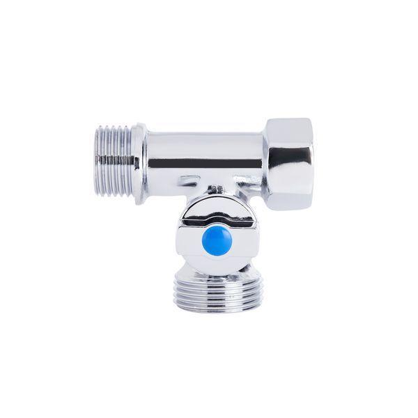 Кран приладовий кульовий SD Plus 1/2"х3/4"х1/2" ЗЗВ SD186W152015 SD186W152015 фото