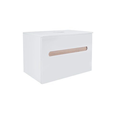 Тумба підвісна Qtap Virgo 700х476х469 White/Whitish oak зі стільницею QT1879TPА701WWO QT1879TPА701WWO фото