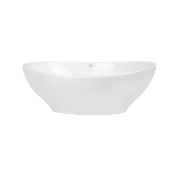 Комплект Qtap Dove: Раковина накладна овальна 410x335x145 мм White + Донний клапан PU02 QT06113078WN47308 фото