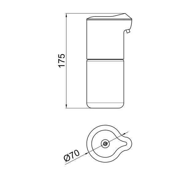 Дозатор для рідкого мила Qtap Pohodli автоматичний 4,5V QT144WH42925 White (Autod&aacute;vkovač) QT144WH42925 фото