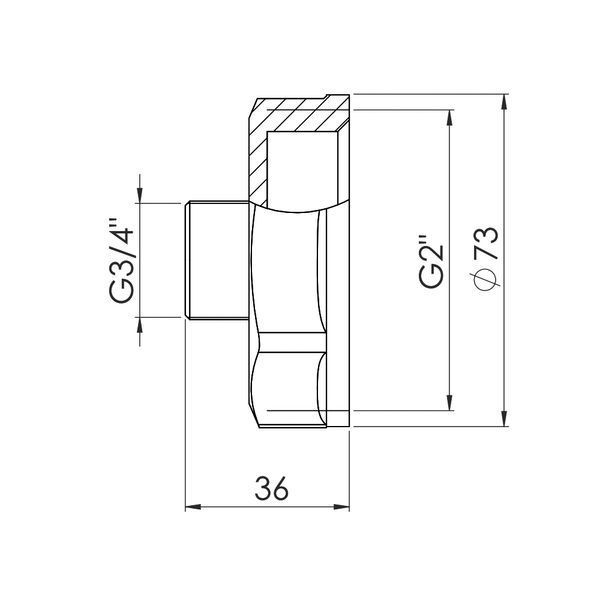 Перехід SD Forte 2"х3/4" ВЗ SF3605020 SF3605020 фото