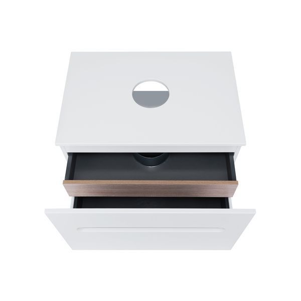 Тумба підвісна Qtap Virgo 700х476х469 White/Whitish oak зі стільницею QT1879TPА701WWO QT1879TPА701WWO фото