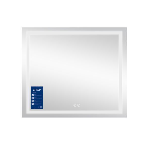 Дзеркало Qtap Mideya 800х700 з LED-підсвічуванням Touch, з антизапотіванням, з димером, рег. яскравості Reverse QT2078NCF8070W QT2078NCF8070W фото