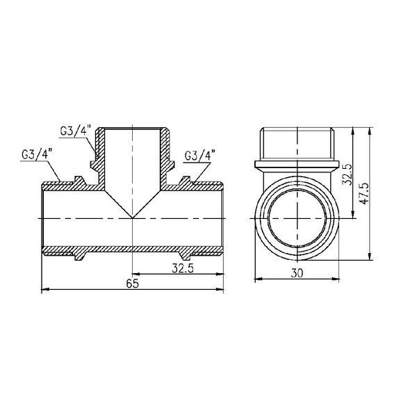 Трійник SD Forte 3/4" ЗЗ SF36720 SF36720 фото