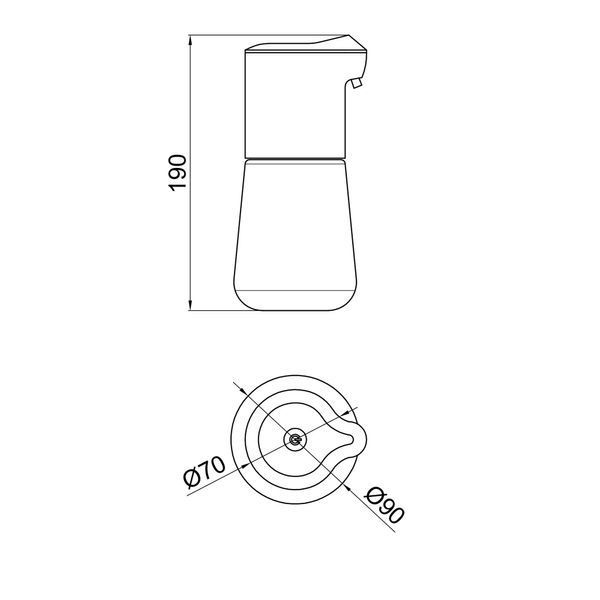 Дозатор для рідкого мила Qtap Pohodli автоматичний 4,5V QT144WH42926 White (Autod&aacute;vkovač) QT144WH42926 фото