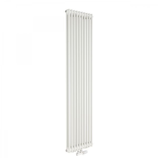 Вертикальний дизайнерський радіатор Claudia 2 2000&times;470 White RR-CL02-2000470W фото