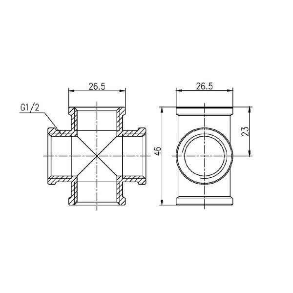 Хрестовина SD Forte 1/2" ВВ SF35415 SF35415 фото
