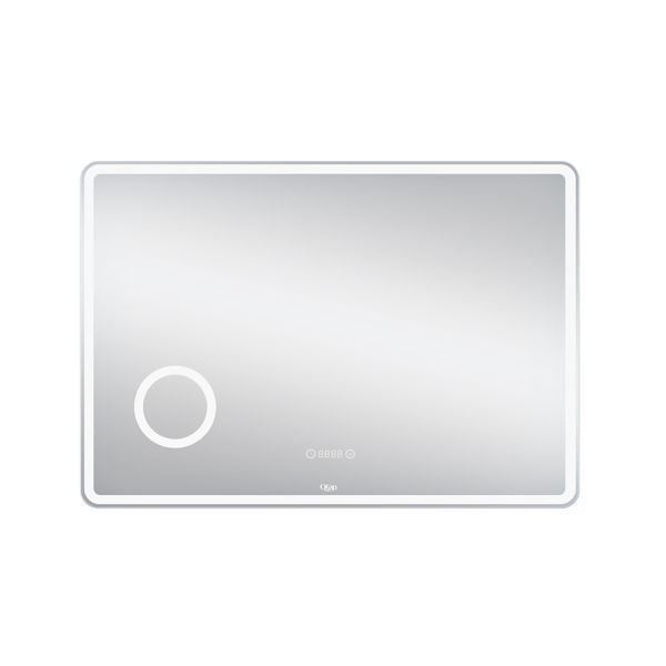 Дзеркало Qtap Crow 1000х700 з LED-підсвічуванням Touch, лінза, цифровий годинник, димер, рег. яскравості QT0578141670100W QT0578141670100W фото