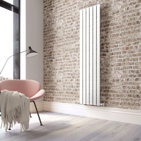 Вертикальний дизайнерський радіатор Marianna Single White 1800/450 RR-US1800450SW фото