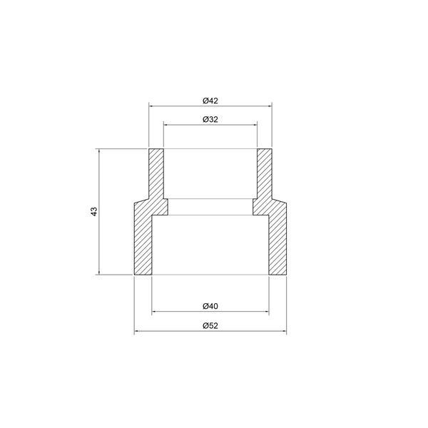 Муфта PPR Thermo Alliance 40х32 DSB106 фото