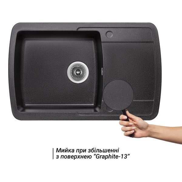 Кухонна мийка Lidz 770х490/200 GRF-13 (LIDZGRF13770490200) LIDZGRF13770490200 фото