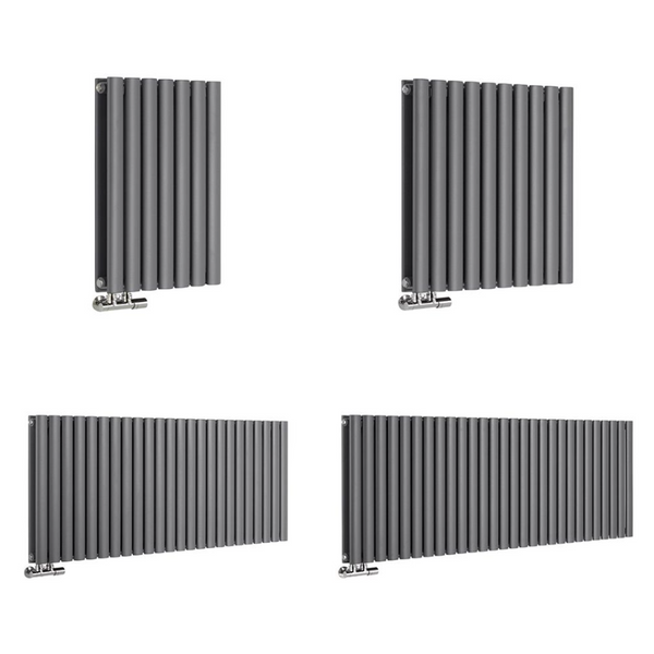 Горизонтальний дизайнерський радіатор Aurora Double Anthracite 500x1200 RR-UT5001200DA фото