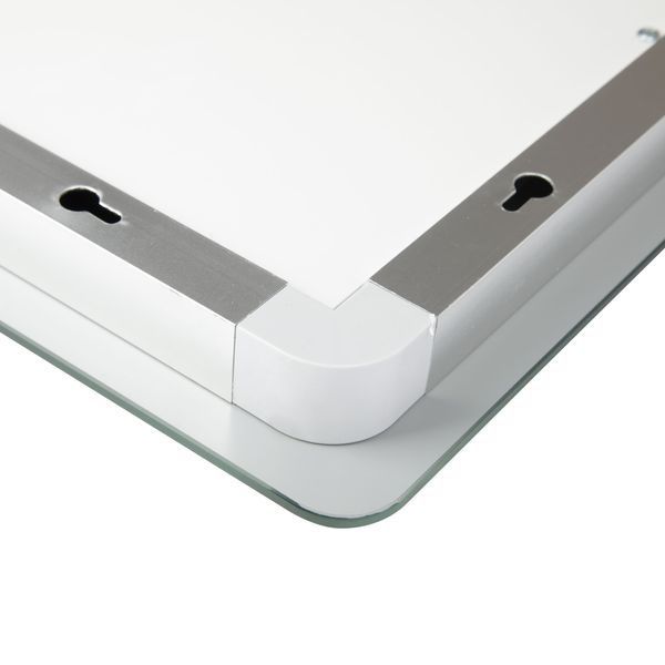 Дзеркало Qtap Mideya 1000х700 з LED-підсвічуванням Touch, з антизапотіванням, з годинником, димером, рег. яскравості QT2078NCF10070W QT2078NCF10070W фото
