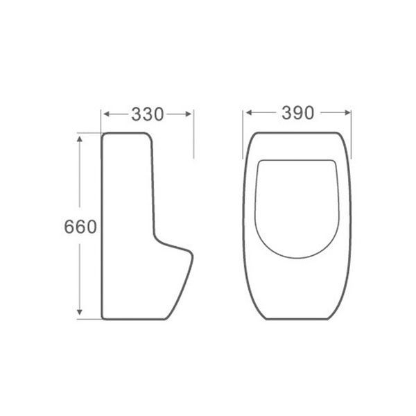 Пісуар підвісний Qtap Crow з краном-дозатором 390х330х660 White QT0588112HW QT0588112HW фото