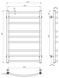 Рушникосушарка електрична Класік Еліт П9 500х800 Deffi нержавіюча сталь (Чорний, EF16, Праве підключення) C.KE.80.50.9.E.B.R.5 фото 3