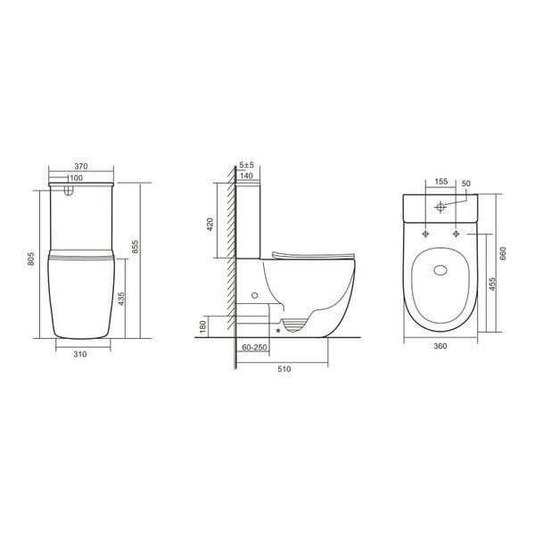 Унітаз підлоговий Qtap Robin New Ultra Quiet безобідковий з сидінням Soft-close WHITE QT13226083AW QT13226083AW фото