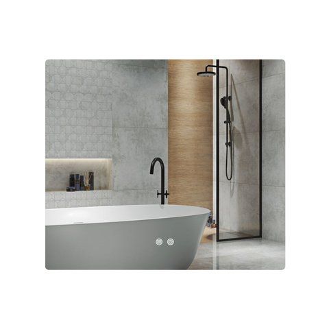 Дзеркало Qtap Taurus (TA2) 800&times;600 мм з LED-підсвічуванням Touch, з антизапотіванням, з димером, рег. темп. кольору (3000-6500K) QTTAU8006004895 QTTAU80060048953 фото