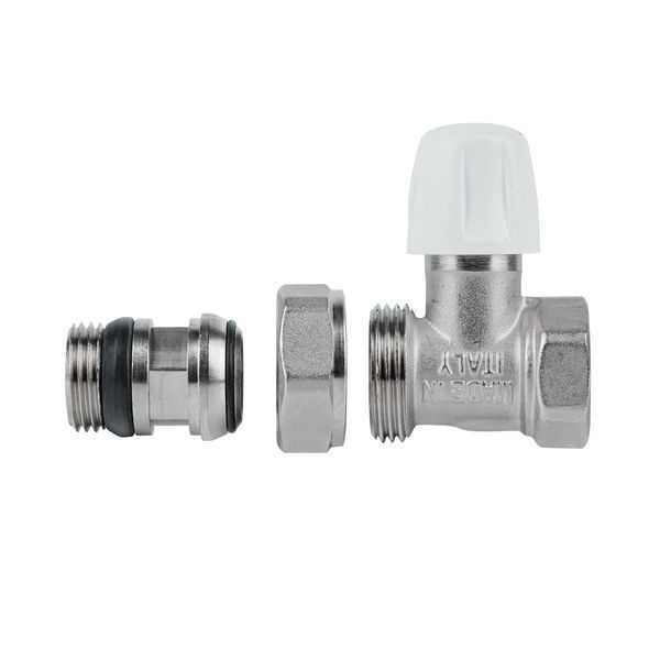 Кран радіаторний Icma 1/2" з антипротіканням прямий без ручки №815+940 82815AD06940 фото