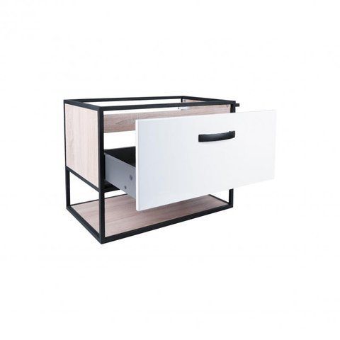 Тумба підвісна Qtap Taurus 800х580х437 White/Whitish oak QT2474TPT803WWO QT2474TPT803WWO фото