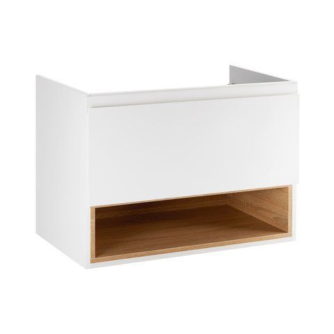 Тумба підвісна Qtap Robin 800х580х500 WHITE/WHITISH OAK QT1374TPВ8001NWWO QT1374TPВ8001NWWO фото