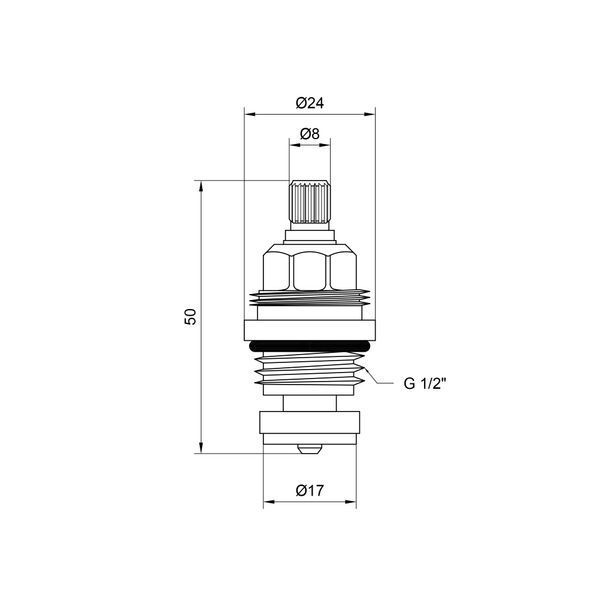 Кран-букса для змішувача Lidz Repair 03101 1/2 резина LDREP0310134814 LDREP0310134814 фото