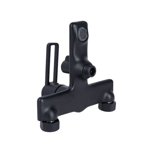 Змішувач для ванни Qtap Taurus (з душовим гарнітуром) QTTAU259BLM45662 Black Matt QTTAU259BLM45662 фото