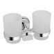 Склянка з тримачем Lidz Oreo 0402 подвійний настінний (матове скло) LDORE0402CRM22164 Chrome LDORE0402CRM22164 фото 1