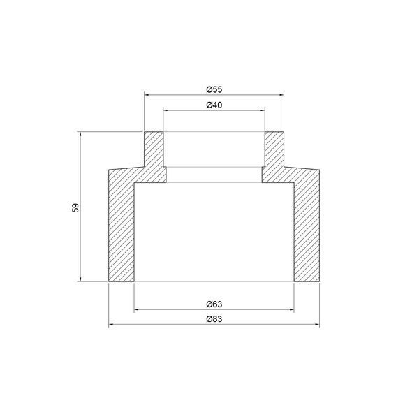 Муфта PPR Thermo Alliance 63х40 DSB114 фото