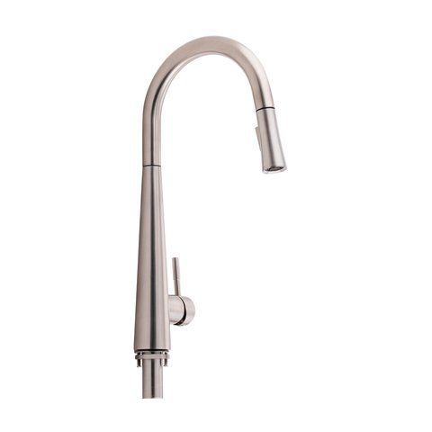Змішувач для кухні Qtap Evicka з висувним виливом QTEVI91103UN Brushed Nickel PVD QTEVI91103UN фото