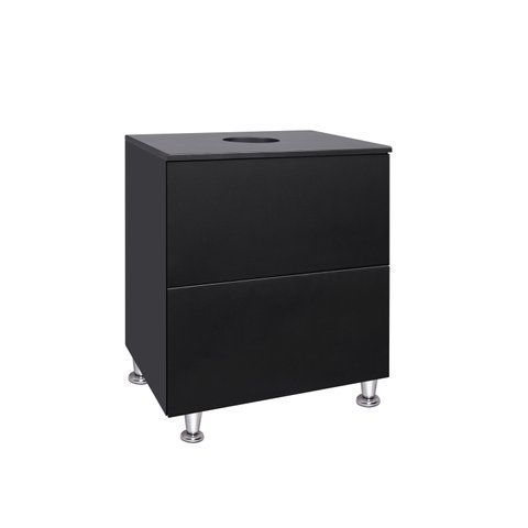 Тумба підлогова Qtap Tern 600х616х469 Matt black зі стільницею QT1780TNL602MB QT1780TNL602MB фото