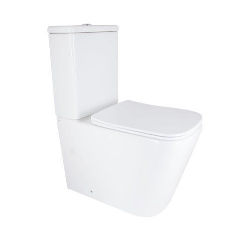 Унітаз підлоговий Qtap Stenava Rimless безобідковий з сидінням Soft-close WHITE QT27228303W QT27228303W фото