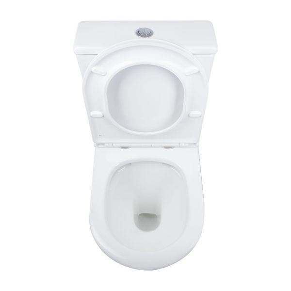 Унітаз підлоговий Qtap Dove Rimless безобідковий з сидінням Soft-close WHITE QT06228380BW QT06228380BW фото